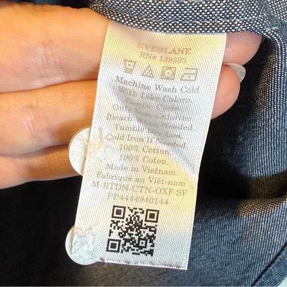 Everlane Uniform Men's Gray Casual Button-Down Shirt Size Small 100% Cotton - Picture 4 of 4